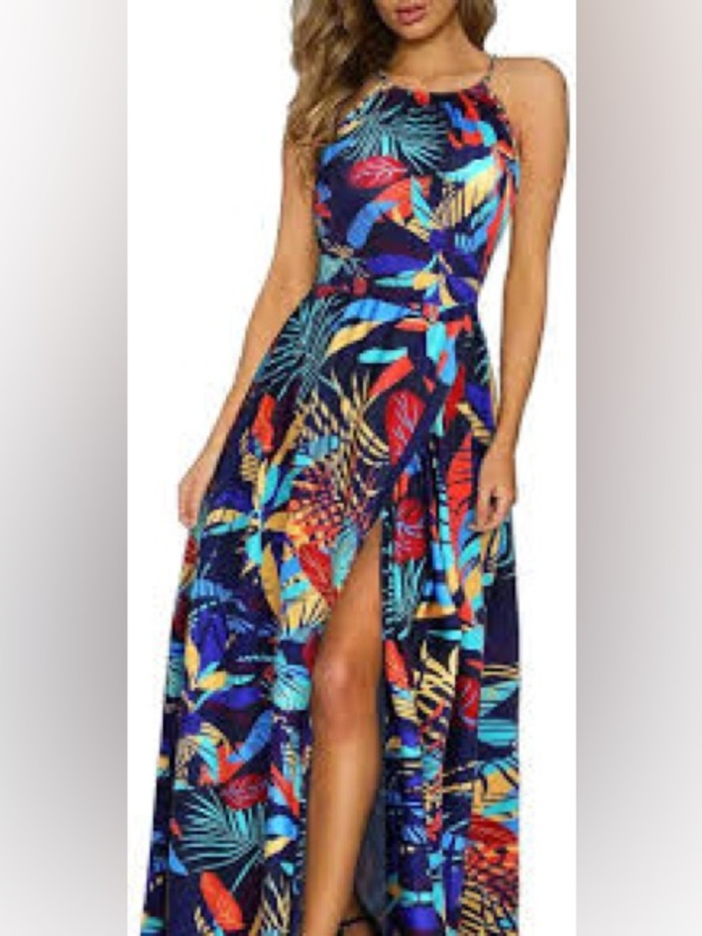Cotton Tropical Maxi Dress